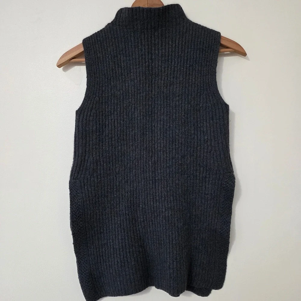 Three Dots‎ Sleeveless Funnel Neck Sweater Sz S Knit Tunic Top Indie Lagenlook